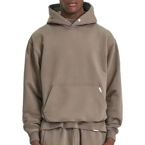 Sweat-shirts à capuche pour hommes, coupe ample, grammage lourd 300-500 g/m², épaules tombantes, unis, vierges pour impression personnalisée - Product Image 1