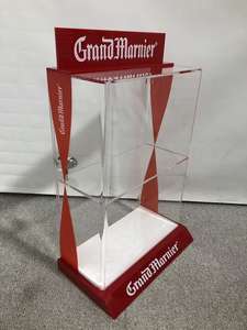 حامل عرض أكريليك شفاف بطبقتين للعرض على الطاولة مع ملصق وباب خلفي - Product Image 3