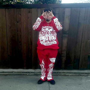 Chándal acampanado con diseño personalizado, pantalones de chándal acampanados de alta calidad, Sudadera con capucha Unisex en blanco y conjunto de Jogger apilado para hombre - Product Image 4