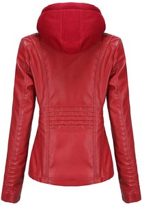 Veste en cuir pour femmes Nouvelle tendance Taille personnalisée Cuir véritable Personnaliser l'impression du logo Manches longues Fermeture éclair inférieure - Product Image 4