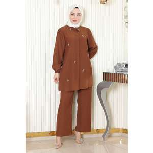 ชุดลำลอง ElbiseStone แบบ 2 ชิ้น ความยาวปานกลาง แขนยาว พร้อมดีเทลทันสมัย ผลิตจากผ้าฝ้าย 100% - Product Image 1