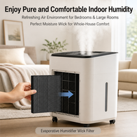 Lot de 4 filtres de rechange haut de gamme pour humidificateur évaporatif, tampons absorbants multicouches en maille pour eau et minéraux, usage domestique intensif