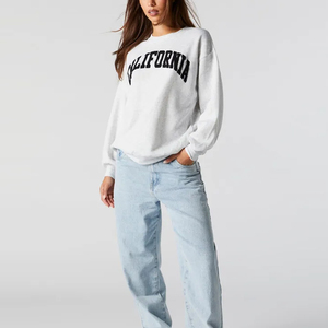 High Quality Breathable Women's Chenille Embroidery Sweatshirt Custom Logo for Winter - Product Image 3