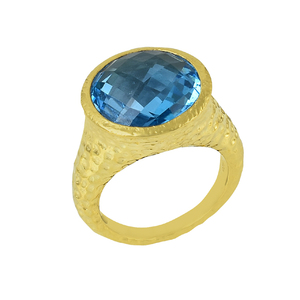 เครื่องประดับคลาสสิกที่กำหนดเองคุณภาพสูงเครื่องประดับอัญมณี CZ การตั้งค่าหนามเตยชุบทอง925เงินสเตอร์ลิงแหวนโบราณสำหรับงานเลี้ยง - Product Image 6