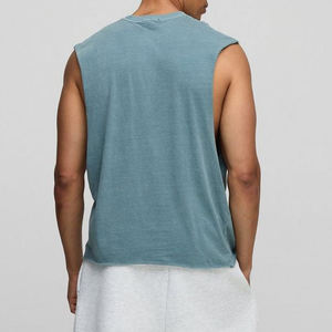 Nueva Llegada, Camiseta sin Mangas Personalizada para Hombre, Algodón/Poliéster Transpirable de Alta Calidad, Servicio OEM, MOQ Bajo, Nuevo Diseño Impreso para Venta en Línea - Product Image 2