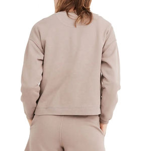 Sweat-shirt à capuche oversize pour femme en polaire doux de haute qualité 100% polyester 450 g/m², streetwear d'hiver, col rond - Product Image 2