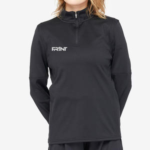 Ropa deportiva de piel de oveja transpirable de secado rápido para mujer, Top de entrenamiento, chaqueta con cremallera intermedia personalizada, OEM disponible - Product Image 1