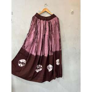 2024 Fabricación Multi Color Tie Dyed Falda larga Mujeres Wrap Falda para verano Diseñador Vestido de mujer - Product Image 1