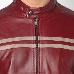 Veste de motard en cuir pour homme de qualité supérieure Veste de motard en cuir de vache et respirante originale avec broderie personnalisée et coupe-vent pour homme - Product Image 3