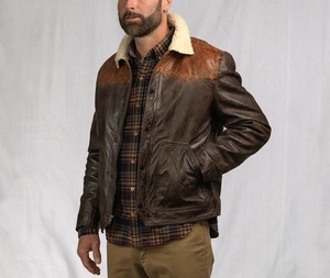 Top Design veste en cuir pour hommes 100% haute qualité support manches longues imperméable coupe-vent couleur personnalisée Logo prix raisonnable - Product Image 5