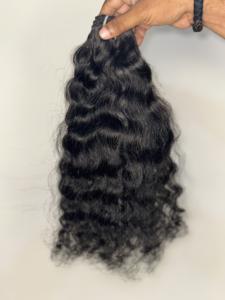 Extensions de cheveux indiens à cuticules intactes 100% Pelo Virgin Remy Machine Double Weft Hair Weaving - Product Image 3