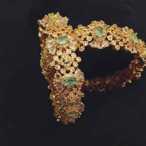 Bracelet ouvert en émail pour femmes, style palais, inspiré de la Jingtailan chinoise, bijoux de mode avec motif de brocart nuageux - Product Image 3