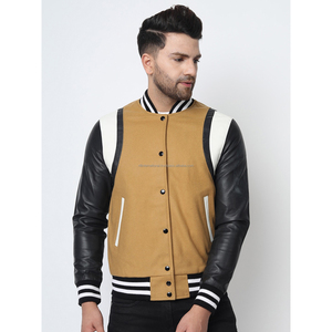 Custom Varsity Jacket Men Oversized Streetwear College Bomber Jacket Men Embroidery Letterman Jackets - Product Image 1