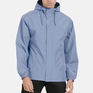 2025 unisexe haute qualité imperméable imperméable fermeture à glissière vêtements de travail décontractés couleur et taille personnalisées vêtements de pluie vestes pour hommes - Product Image 6
