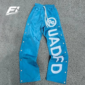 Custom Plus Size Waterproof <b>Canvas</b> Jogger men's pants Distressed Embroidery Breathable Drawstring Windbreaker Y2K Fashion USA - Product Image 3