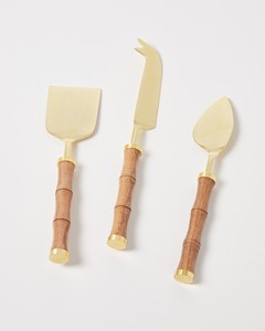 Export Quality Wholesale Customized 3 Pieces <b>Cheese</b> <b>Knife</b> <b>Set</b> With Wood Bamboo Design Handle - Product Image 4