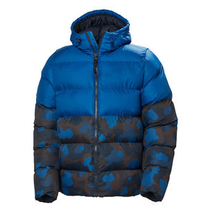 Top Quality Men's Puffer Jackets Zipper up Blue Color Puffer Jacket With Customized Design and Printed - Product Image 1