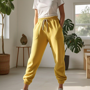 2025 vêtements de sport taille haute cordon pantalon pantalon femmes Jogging vêtements de course survêtement pantalons de survêtement pyjama dames - Product Image 5