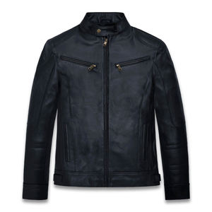 Chaqueta de Invierno Personalizada al por Mayor para Hombre, Chaqueta de Cuero de Alta Calidad Resistente al Viento con Bordado Personalizado a Bajo Precio - Product Image 1