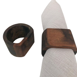 Servilleteros de madera de alta calidad hechos a mano modernos, decoración elegante para mesa de comedor para bodas, cenas, fiestas, opción económica - Product Image 2