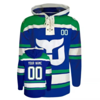 Sudadera con Capucha de Hockey sobre Hielo con Logotipo Personalizado, 100% Poliéster, Ecológica, Transpirable, de Secado Rápido, con Cordón, Impresión por Sublimación Personalizada