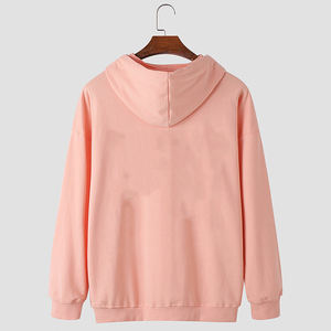 เสื้อฮู้ดผู้ชายแขนยาวระบายอากาศสีพื้นสีทึบใหม่2024ฤดูหนาว - Product Image 2