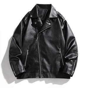 Chaqueta de motorista para hombre, color marrón lavanda, piel de oveja auténtica, piel de anilina con forro de viscosa acolchado, cuello con capucha y cremallera de tela - Product Image 2