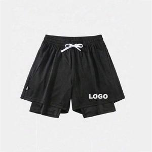 NEW OEM Custom Blank Polyester Workout Running Athletic <b>Sweat</b> Gym Basketball Double Layer Mesh <b>Shorts</b> for Men - Product Image 2