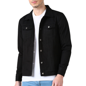 Vestes pour hommes en toile d'automne avec fermetures à boutons avec logo personnalisé et style décontracté pour les vêtements d'extérieur d'automne et le design de mode à la mode - Product Image 3