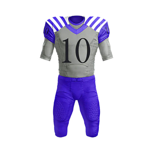 Uniformes de Fútbol Americano Personalizados con Logotipo Sublimado, Transpirables, Tallas Grandes, Impresión por Transferencia de Calor, 100% Poliéster - Product Image 1