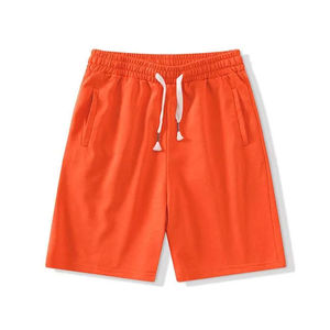 Short de jogging de couleur unie de style High Street pour hommes, avec logo personnalisé, tenue décontractée 100% coton pour l'été - Product Image 5