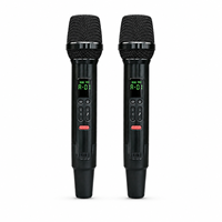 Ensemble de microphones sans fil portables avec boîtier métallique, suppression du bruit, anti-interférences, signal stable pour église, mariage, spectacle en direct