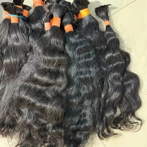 Extensiones de cabello humano virgen sin procesar de templo indio 100% de la mejor calidad para mujeres Cabello negro natural Premium de un donante - Product Image 1