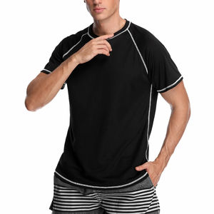 T-shirt de compression à manches courtes pour homme, à séchage rapide, rashguard, haut de sport pour la salle de sport, entraînement, fitness, respirant, léger, course à pied, sport - Product Image 1