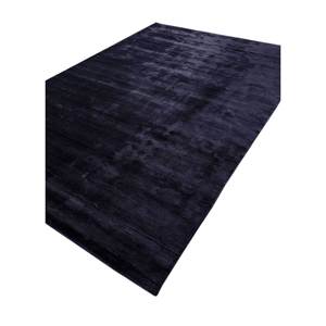 Alfombra de Viscosa Tejida a Mano en Gris y Negro, Color Sólido HPV-7023 para Uso Doméstico - Product Image 2