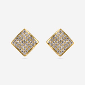Pendientes de Plata 92.5 con Diseño Geométrico, Diamantes y Perlas, Adornados con Forma de Corazón y Flecha, Modernos, para Regalo de Boda, Compromiso o Fiesta - Product Image 1