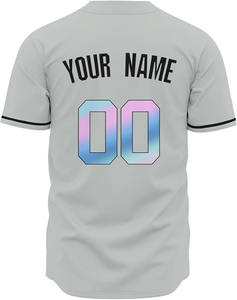 Tasa razonable mejor tela Hombres Jersey de béisbol hecho a medida totalmente elegante manga corta estilo Jersey de béisbol con peso ligero - Product Image 3