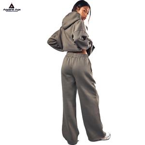 2025 conjunto de 2 piezas para mujer, conjunto de joggers y sudadera con capucha para mujer, chándal de mujer con estampado de entrenamiento personalizado para gimnasio de alta calidad - Product Image 2