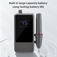 Machine à ongles électrique professionnelle rechargeable par USB, haute vitesse 0~45000 tr/min, lime à ongles pour le nail art