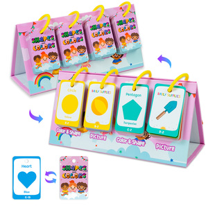 Màu sắc và hình dạng học tập biểu đồ lật cho trẻ sơ sinh, trẻ mới biết đi học đồ chơi cho trẻ em lứa tuổi 3-5, trò chơi THẺ FLASH - Product Image 6