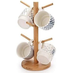 Support à tasses MSP, organisateur de tasses, séchoir à tasses en bois, écologique, autoportant, à un niveau, 30x7x5cm, flexible, de haute qualité - Product Image 1