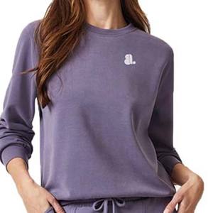 Sudadera de invierno con forro polar de poliéster/algodón de gran tamaño para mujer, 300g, venta al por mayor, logotipo bordado, gota frontal - Product Image 6