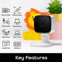 Produits et appareils pour la maison intelligente SIXWGH, caméra intérieure WiFi HD 1080P, audio bidirectionnel, vision nocturne, moniteur pour bébé et animaux domestiques, compatible Alexa et Google Home