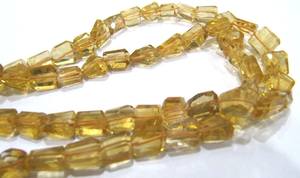 Cuentas de 8mm a 10mm cortadas con láser en forma de pepita de citrino natural, hebra de cuentas para hacer joyas de 8 pulgadas de largo vendidas por hebra - Product Image 4