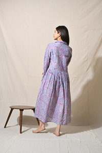 Boho Bloom Dress Jaipur Cotton Desi Chic Block Print With Heritage Handprint Eco-Friendly - Product Image 2