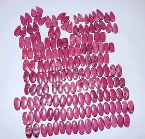 Paire de thulite naturelle dernière conception de pierre naturelle en gros Cabochon paire de pierres précieuses en vrac pour la fabrication de bijoux - Product Image 5