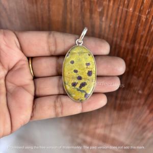 Collier élégant et unique en Atlantisite avec pendentif en moissanite, bijoux fins pour femmes très tendance pour les occasions de fête - Product Image 3