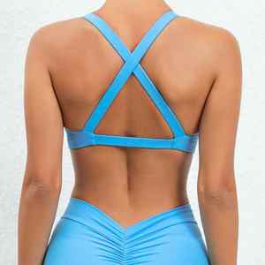 Sujetador de Yoga ligero de alta calidad para mujer, Sujetador deportivo de compresión suave de secado rápido con estampado transpirable, Top de Fitness de talla grande - Product Image 5