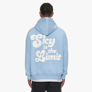 Sudadera con capucha de gran tamaño con lavado ácido y cremallera completa personalizada para hombre con parche bordado para ropa de invierno de fabricantes con estampado de hojaldre - Product Image 3