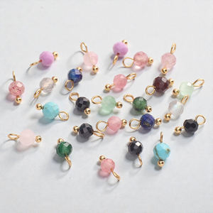 Abalorios de Cristal de Granate Facetado de Alta Calidad, Colgante con Argolla Chapada en Oro para Hacer Joyas, Collares y Pulseras - Product Image 2